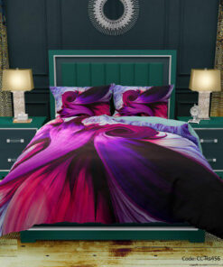 ست روتختی و ملحفه کشدار مدل violet galaxy