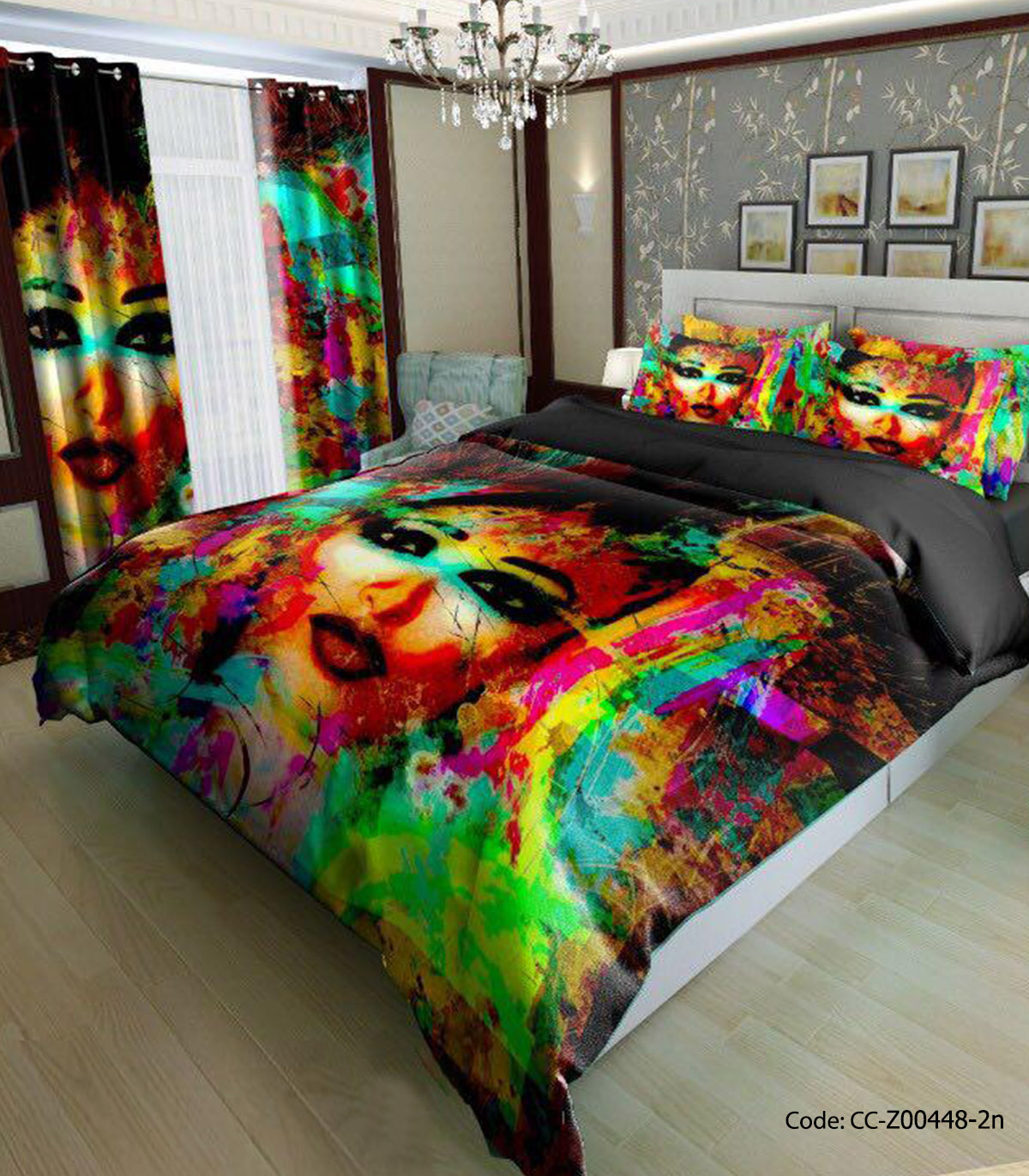 ست روتختی و ملحفه مدل چهره