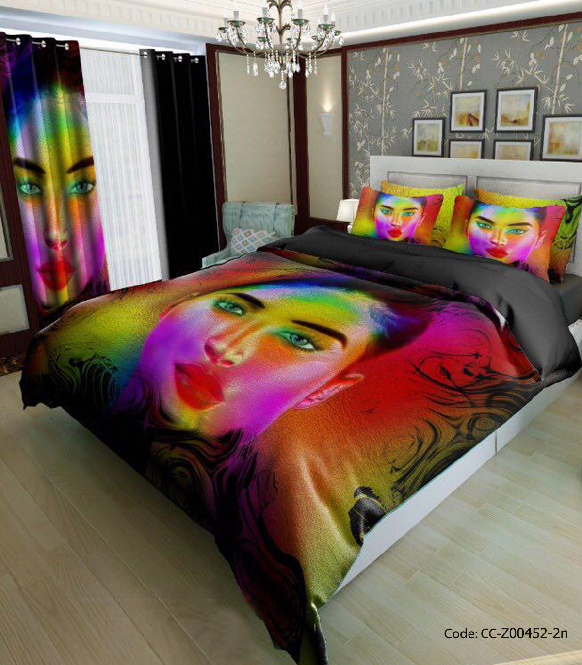 سرویس روتختی و ملحفه کشدار مدل FACE