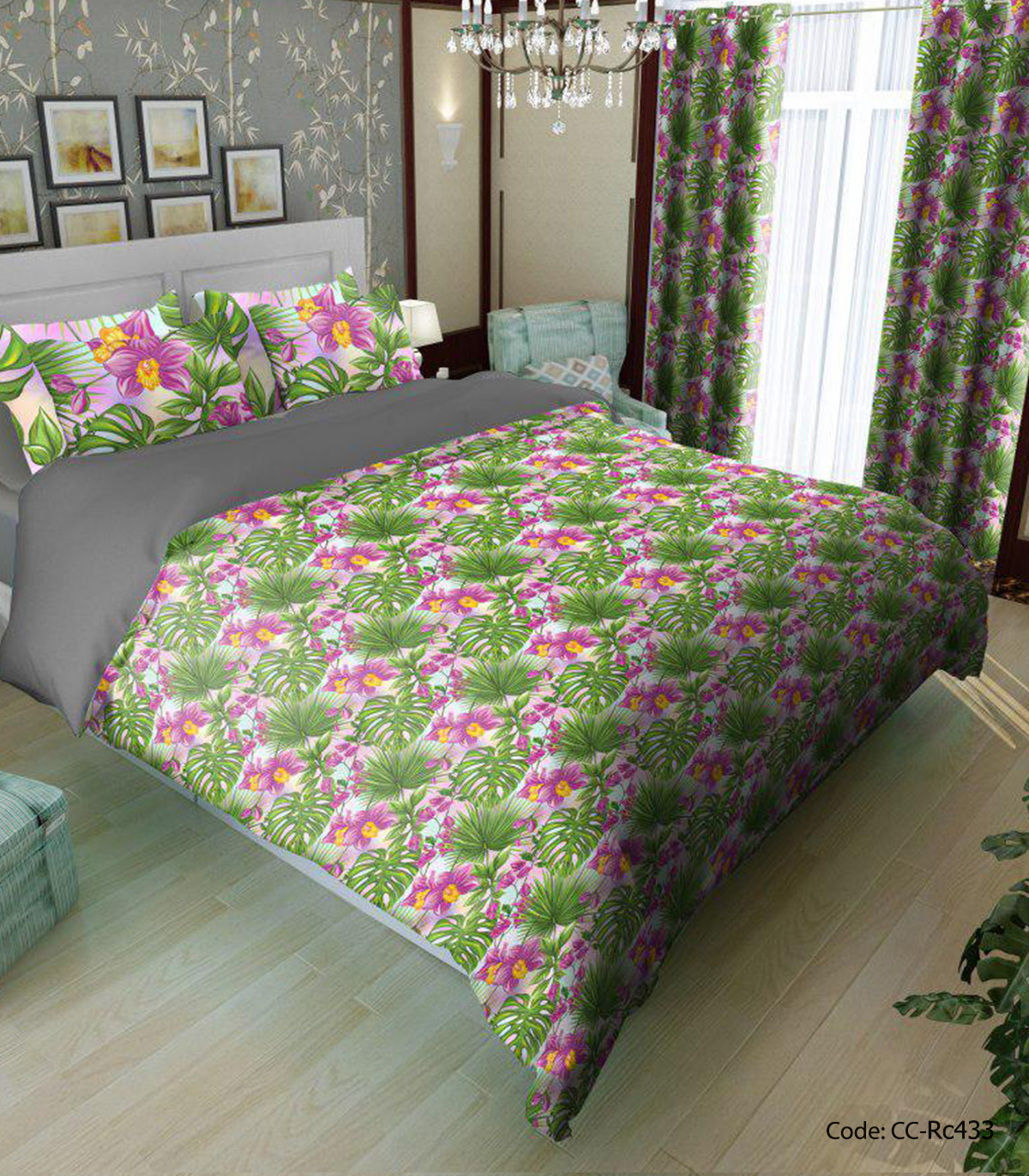 روتختی و ملحفه گلدار مدل شوکت