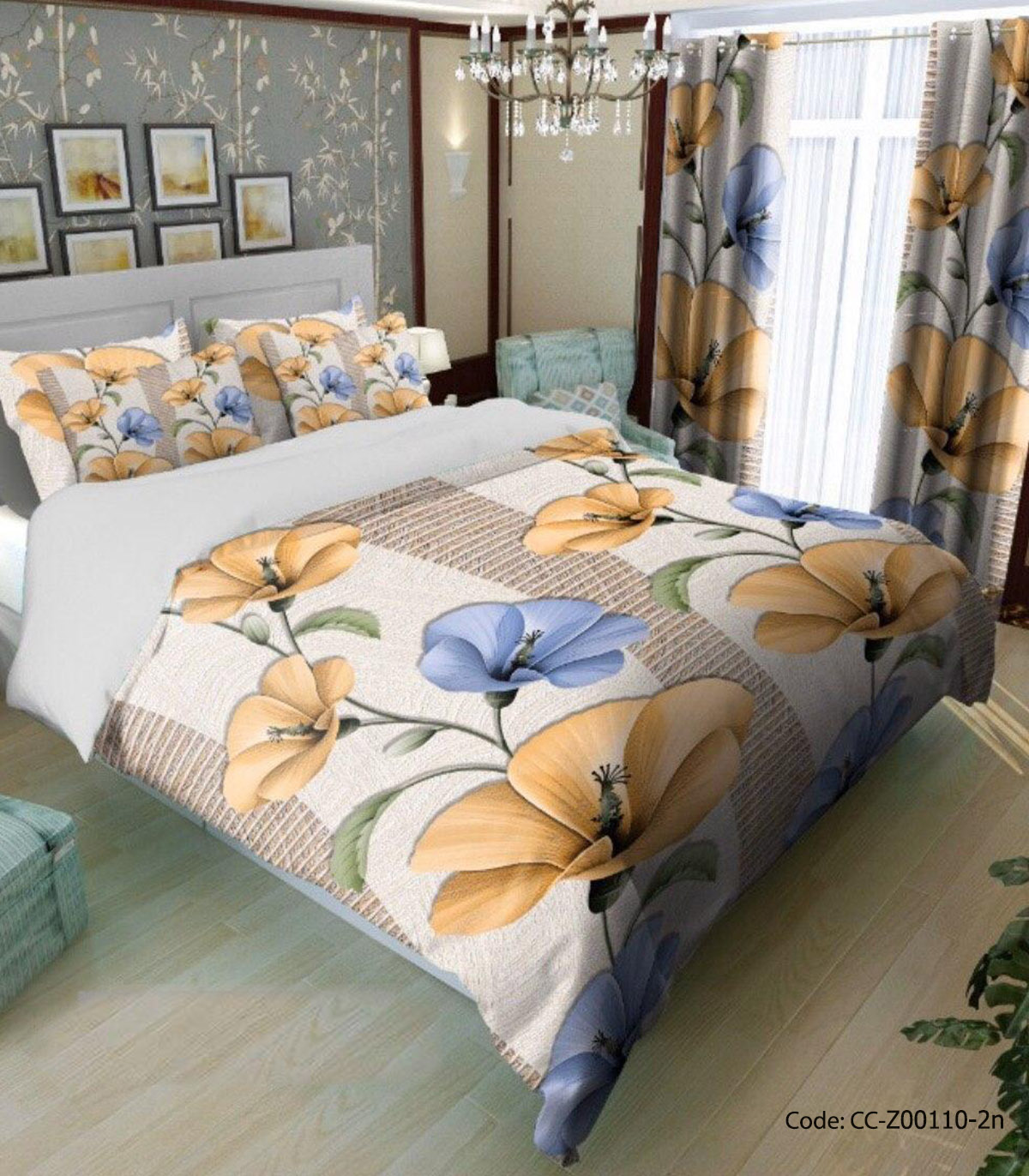 ملحفه و روتختی طرح دار مدل گل