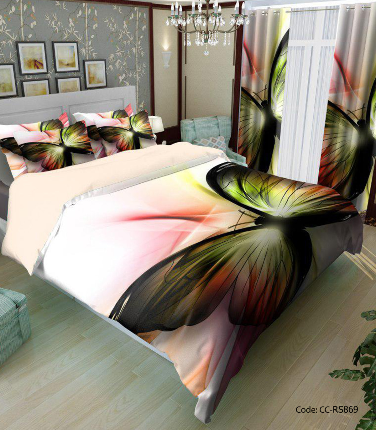 سرویس روتختی و ملحفه مدل پروانه