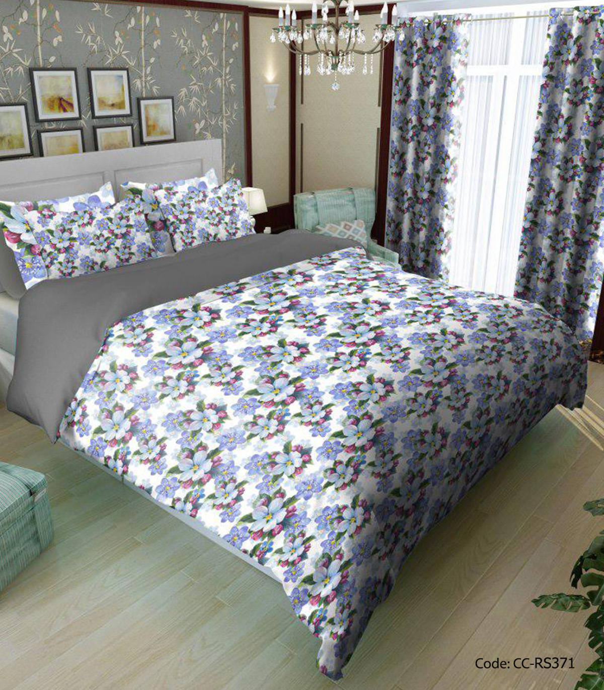 سرویس ملحفه و روتختی طرح دار مدل شوکران