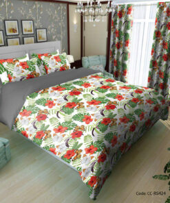 روتختی و ملحفه کشدار گلدار مدل مهستی