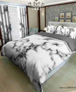 ست روتختی و ملحفه کشدار مدل مرمریت