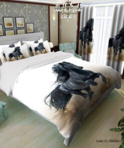 سرویس روتختی و ملحفه مدل اسب سیاه