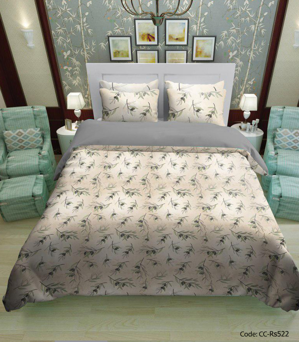 ست روتختی و ملحفه کشدار مدل آزاده