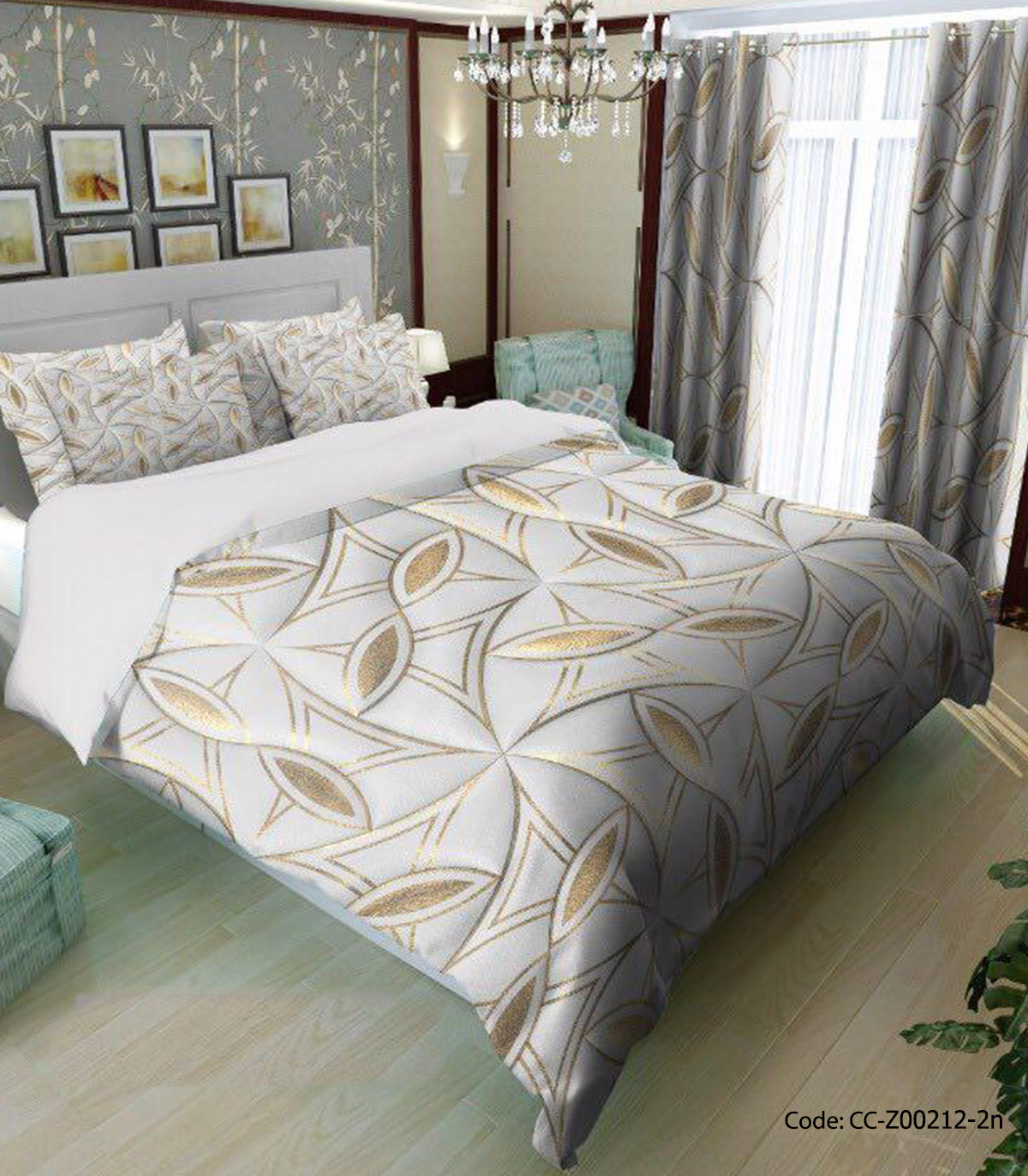 سرویس روتختی و ملحفه کشدار مدل کشمیر