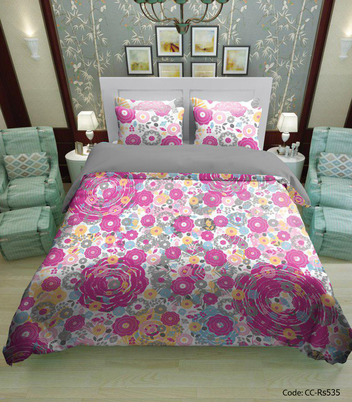 سرویس روتختی و لحاف طرح دار مدل آیه