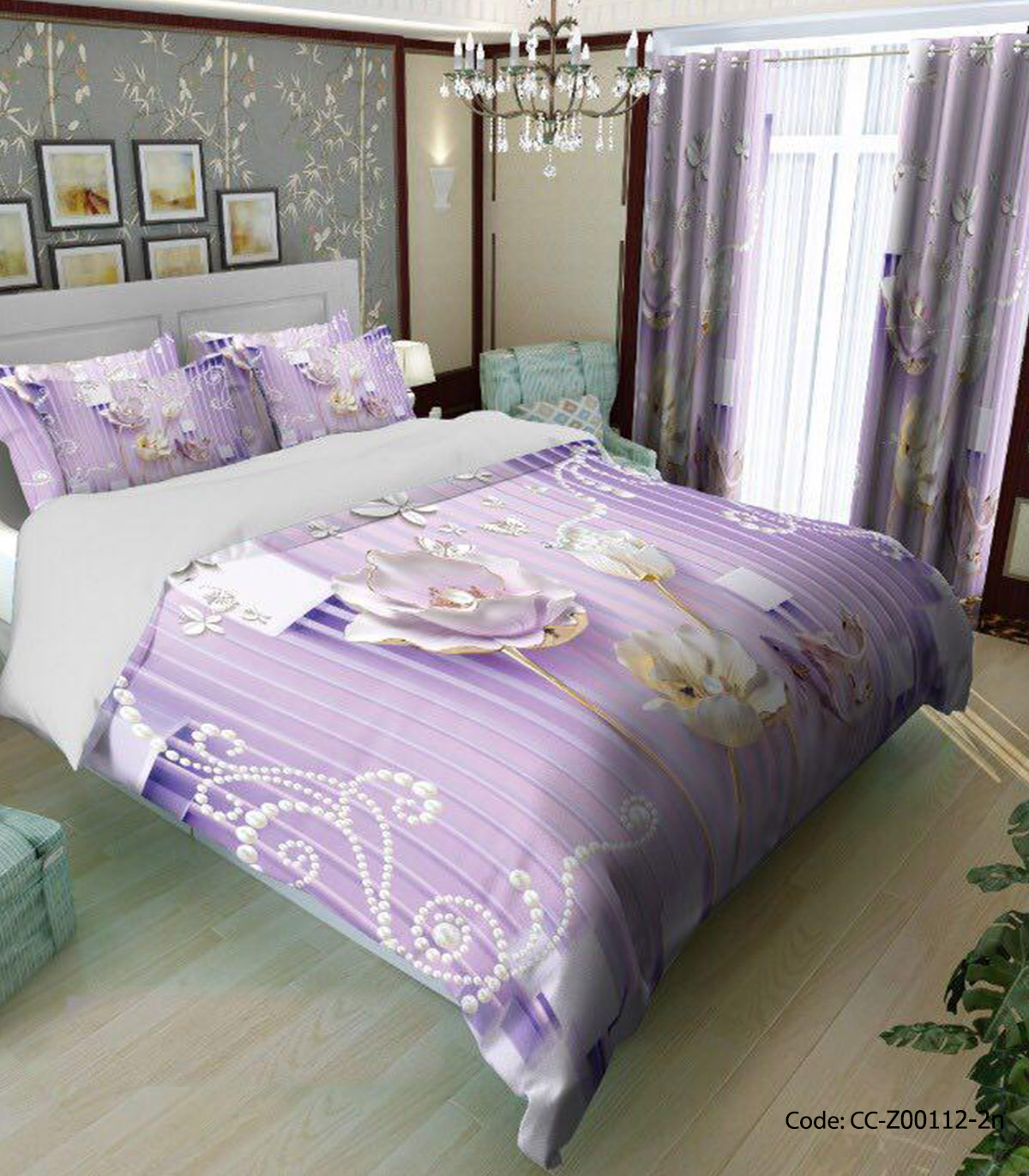 سرویس روتختی و لحاف دوختدار مدل آذین