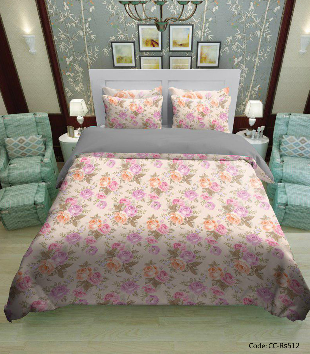 روتختی و لحاف طرح دار مدل آریان