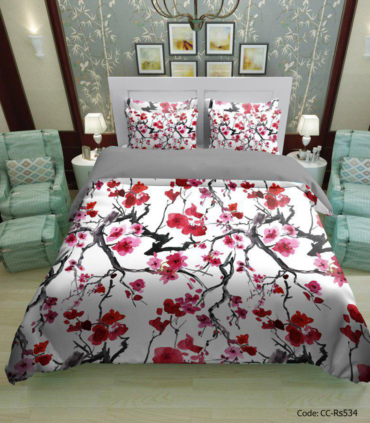 ست روتختی گلدار مدل پارمین