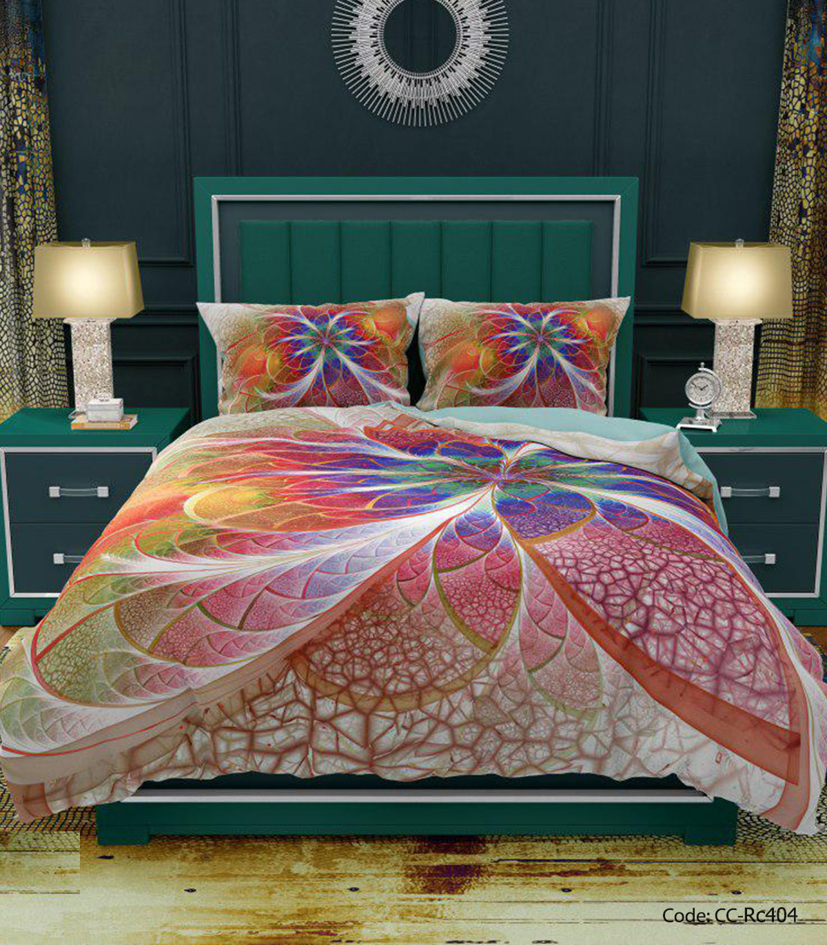 سرویس روتختی و ملحفه کشدار مدل مهرخ