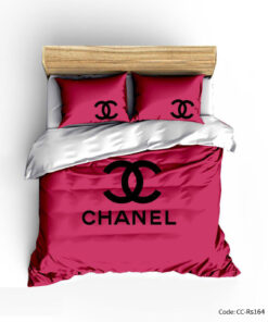 ست روتختی و ملحفه کشدار مدل PINK CHANEL