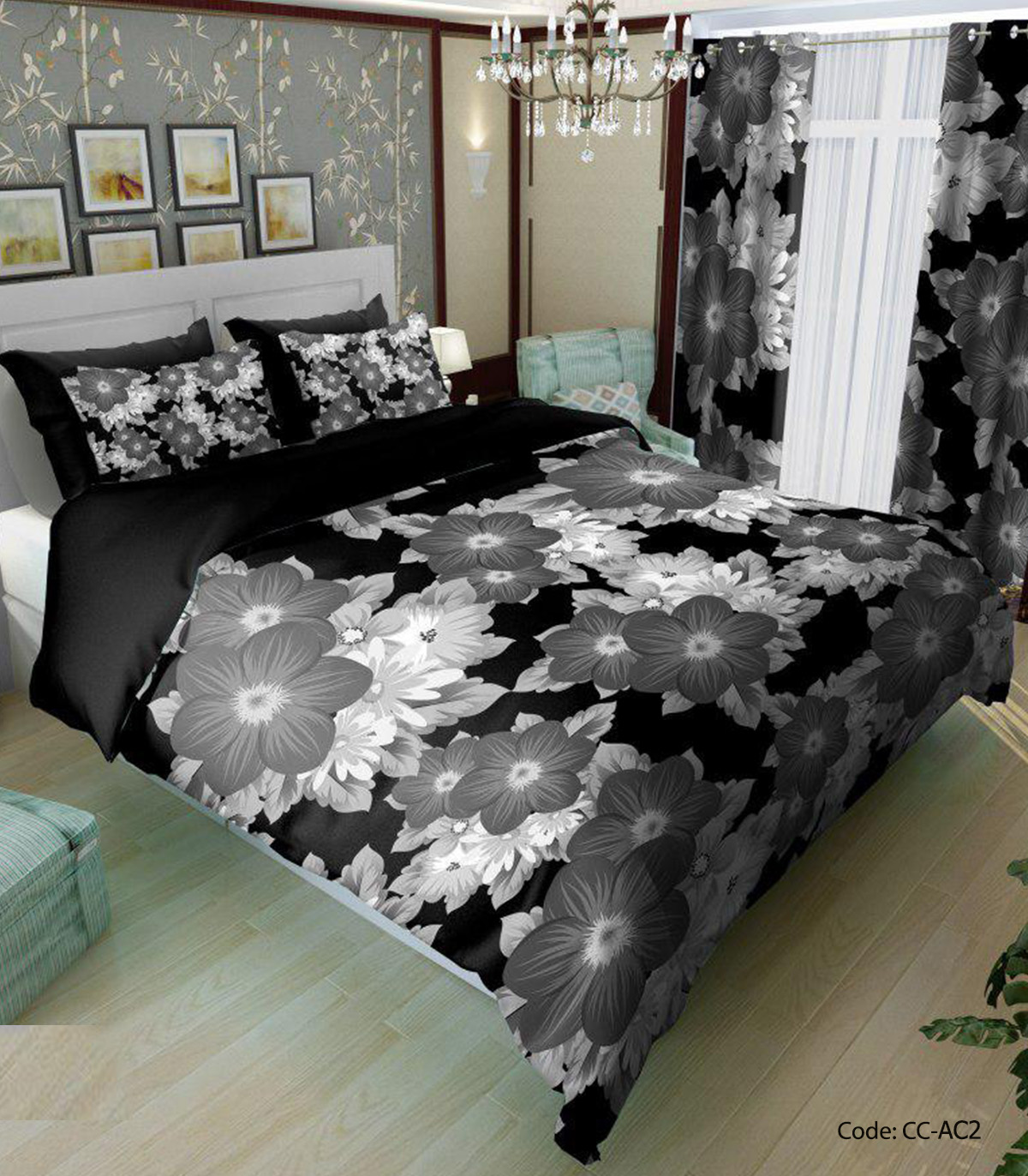 ست روتختی و ملحفه کشدار مدل پرند