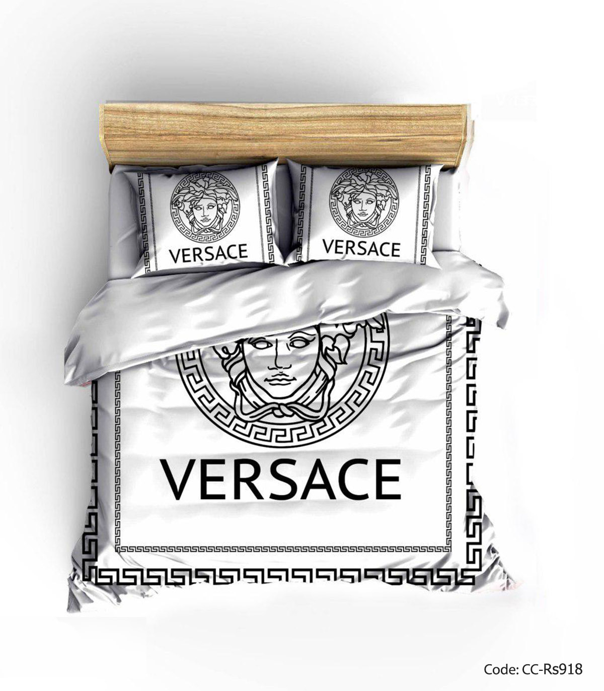 ست روتختی و لحاف دوختدار مدل WHITE VERSACE 2