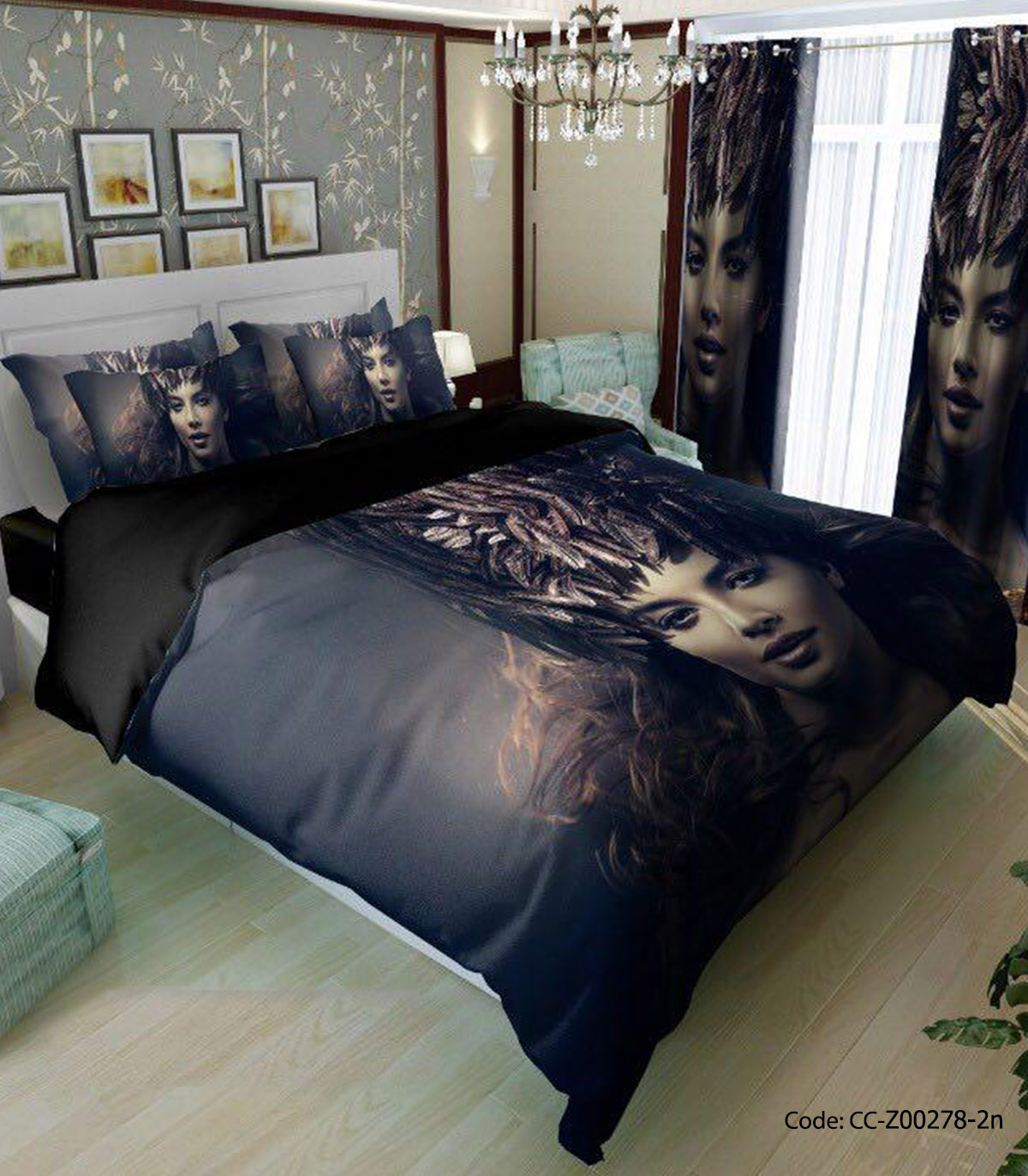 ست روتختی و لحاف مدل تکاو