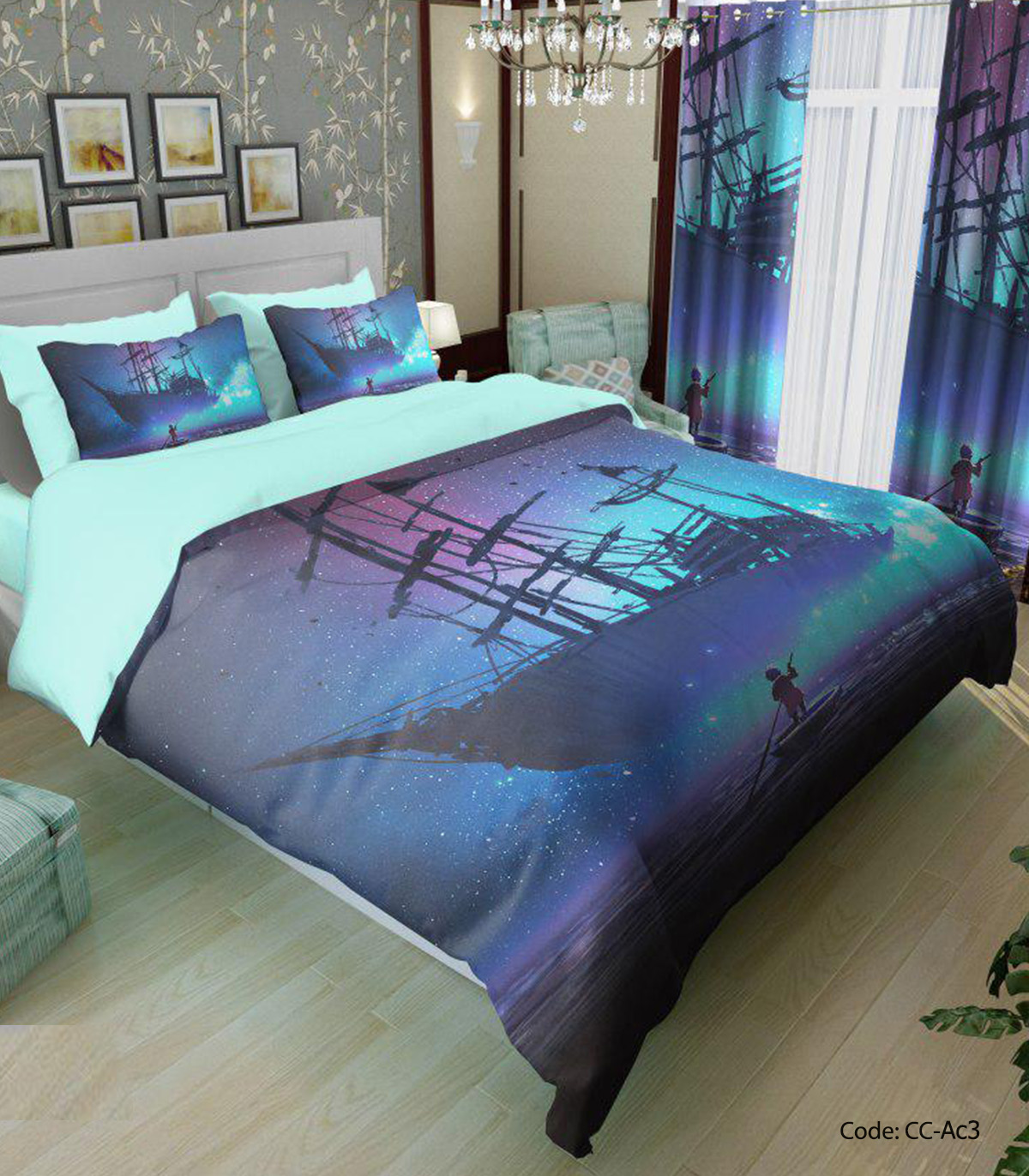 سرویس روتختی و لحاف دوختدار مدل ثریا