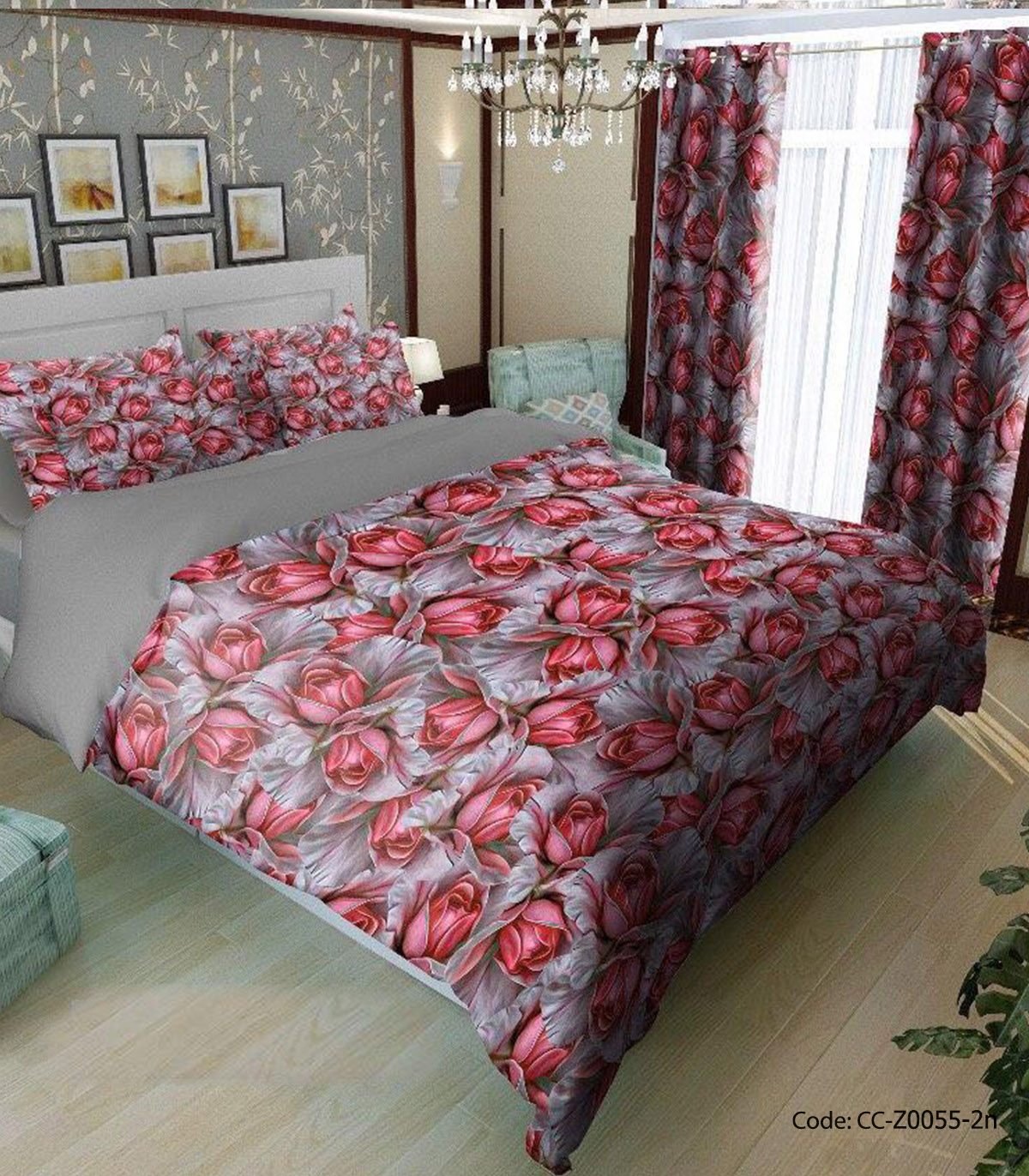 ست روتختی و لحاف دوختدار مدل آلاله