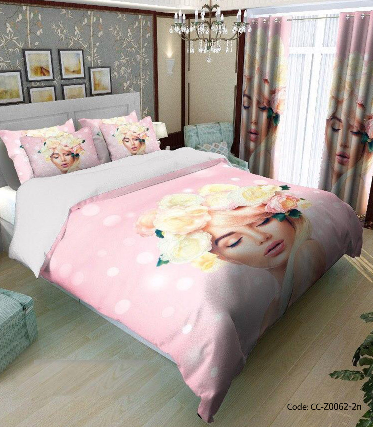 ست روتختی و ملحفه کشدار مدل خوبروی