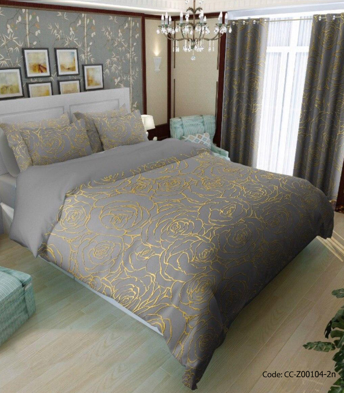 ست روتختی و ملحفه کشدار مدل رودابه