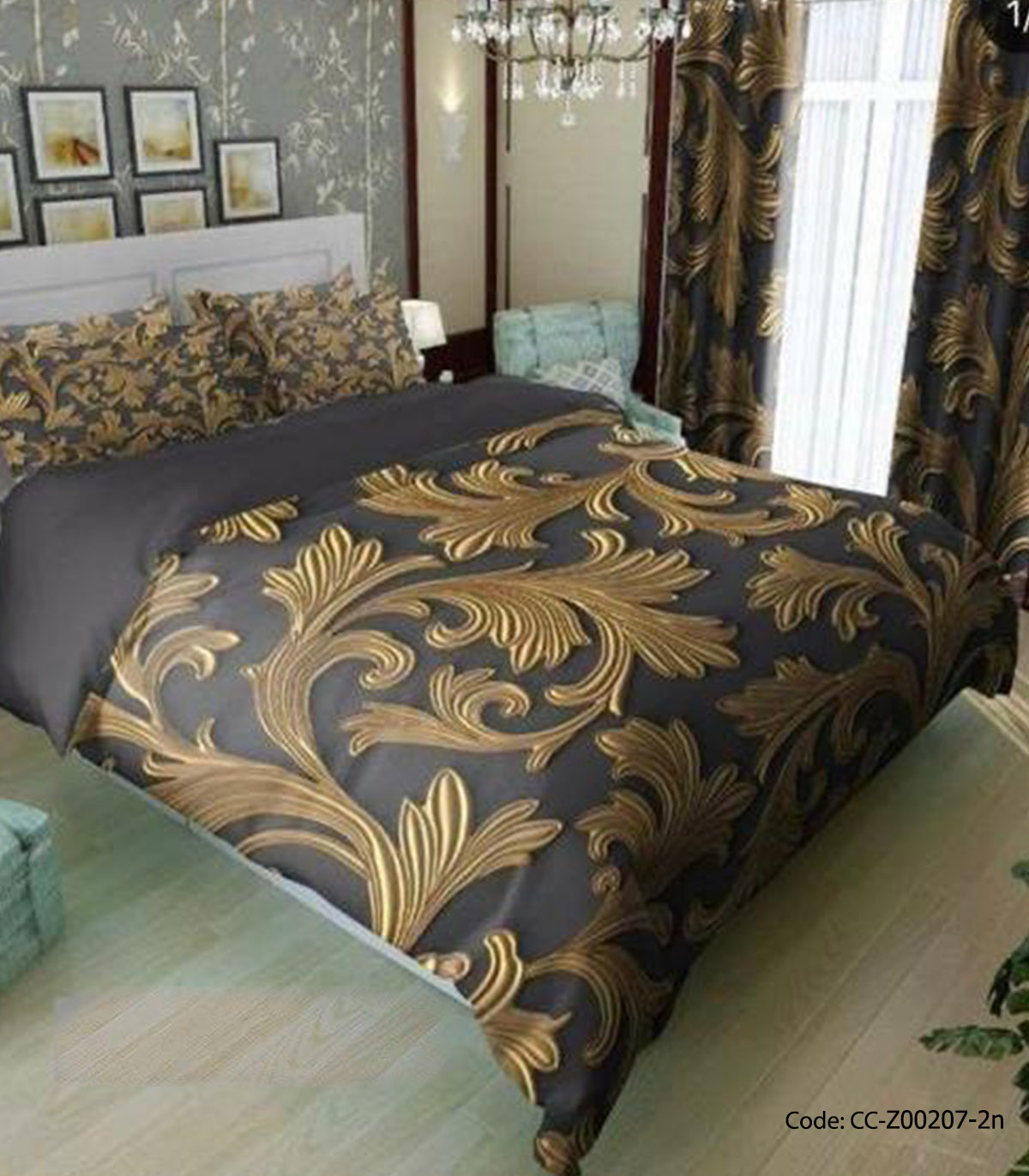 ست روتختی و ملحفه کشدار مدل ژاسمین