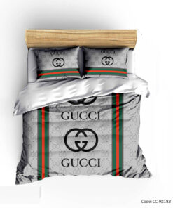 روتختی و ملحفه کشدار مدل GRAY GUCCI
