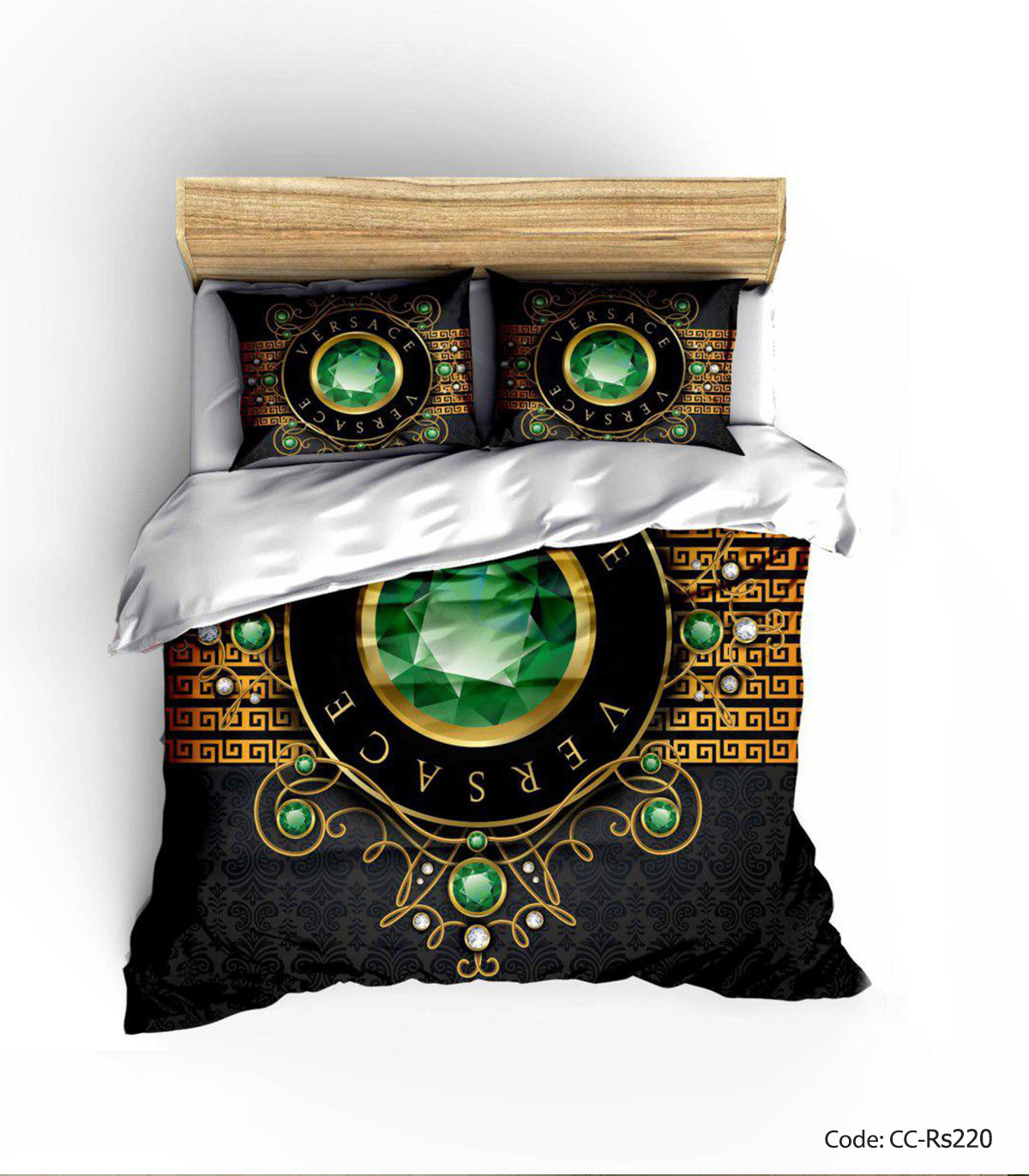 ست روتختی و لحاف و ملحفه مدل VERSACE 3