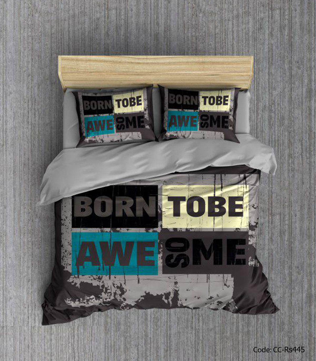 سرویس روتختی و لحاف و ملحفه کشدار مدل BORN TOBE