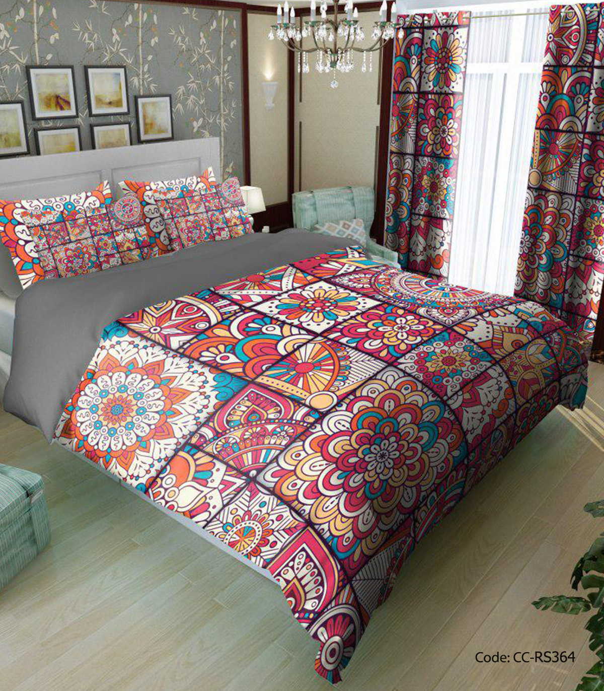 سرویس روتختی و لحاف دوختدار مدل شرمین