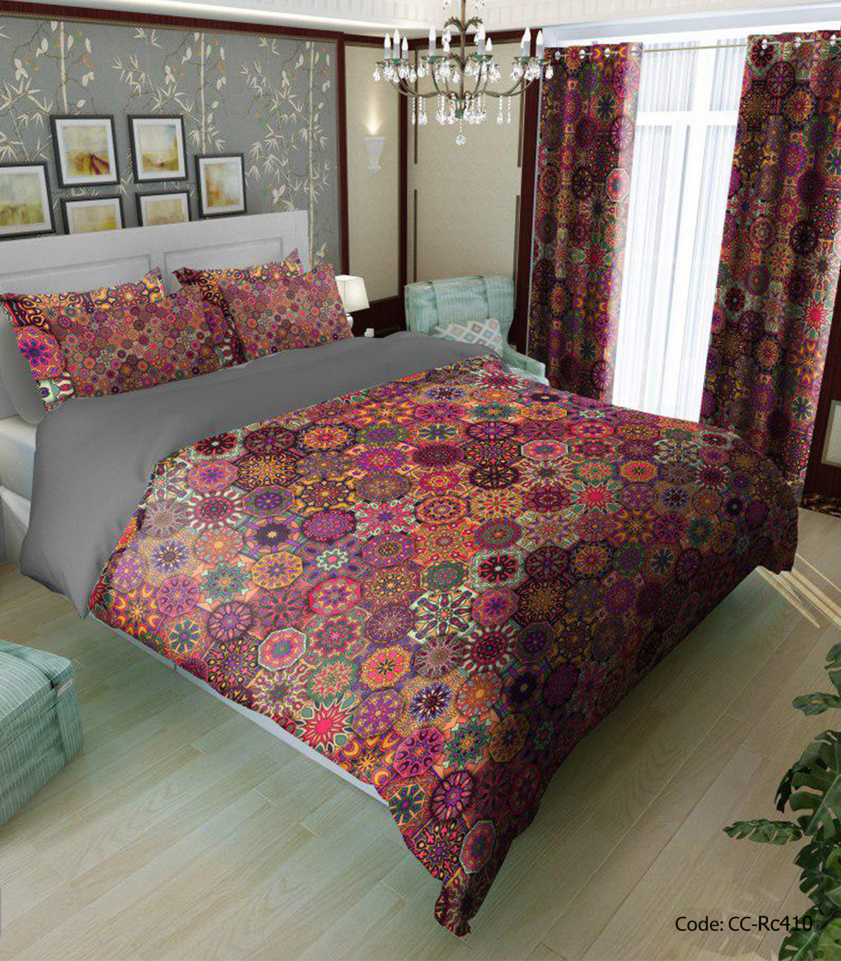 سرویس روتختی و لحاف مدل شکوفه