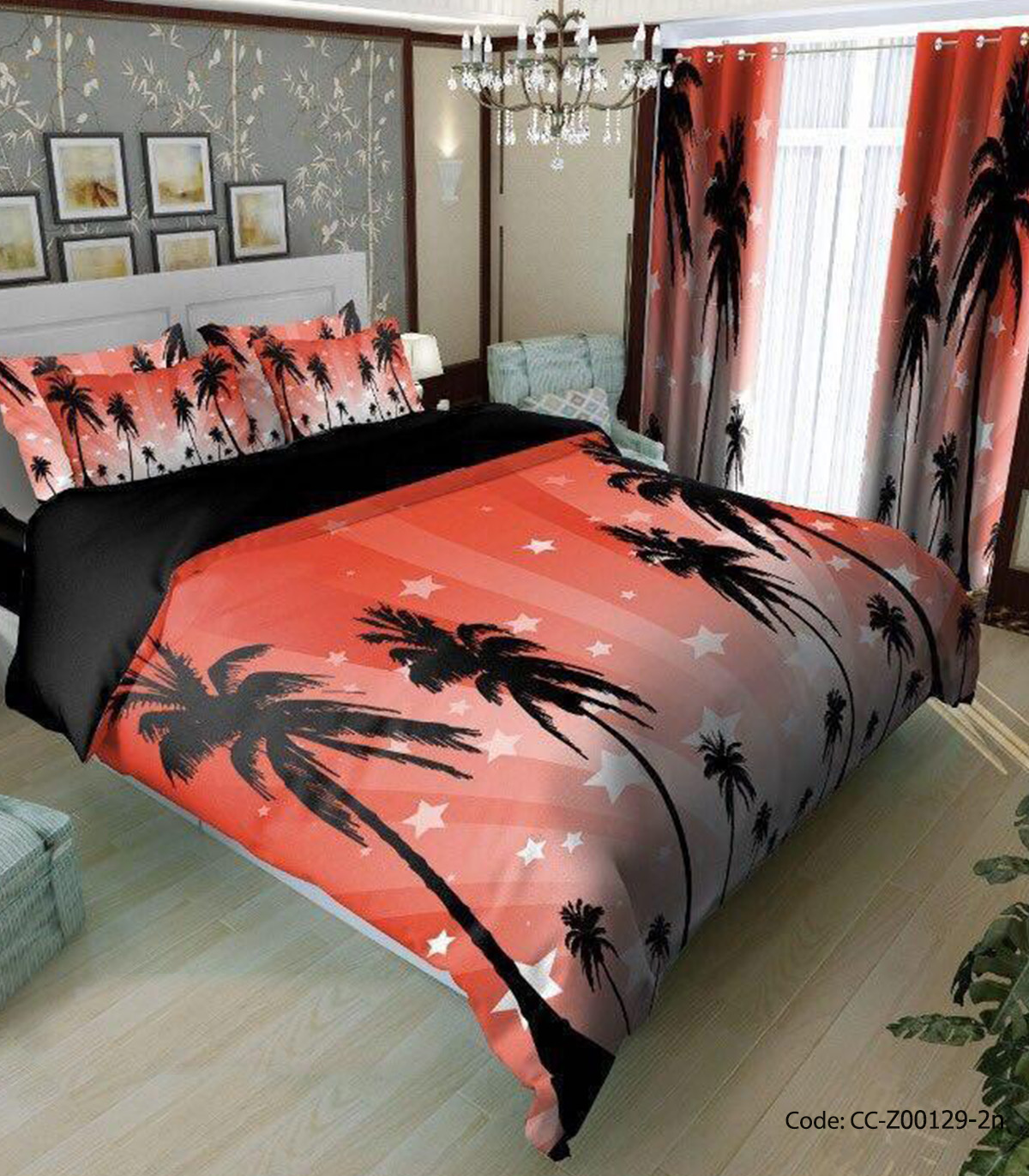 روتختی دونفره طرح غروب نخلستان