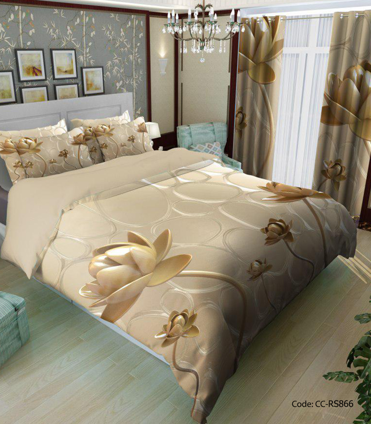 سرویس روتختی و لحاف دوختدار مدل فرشته