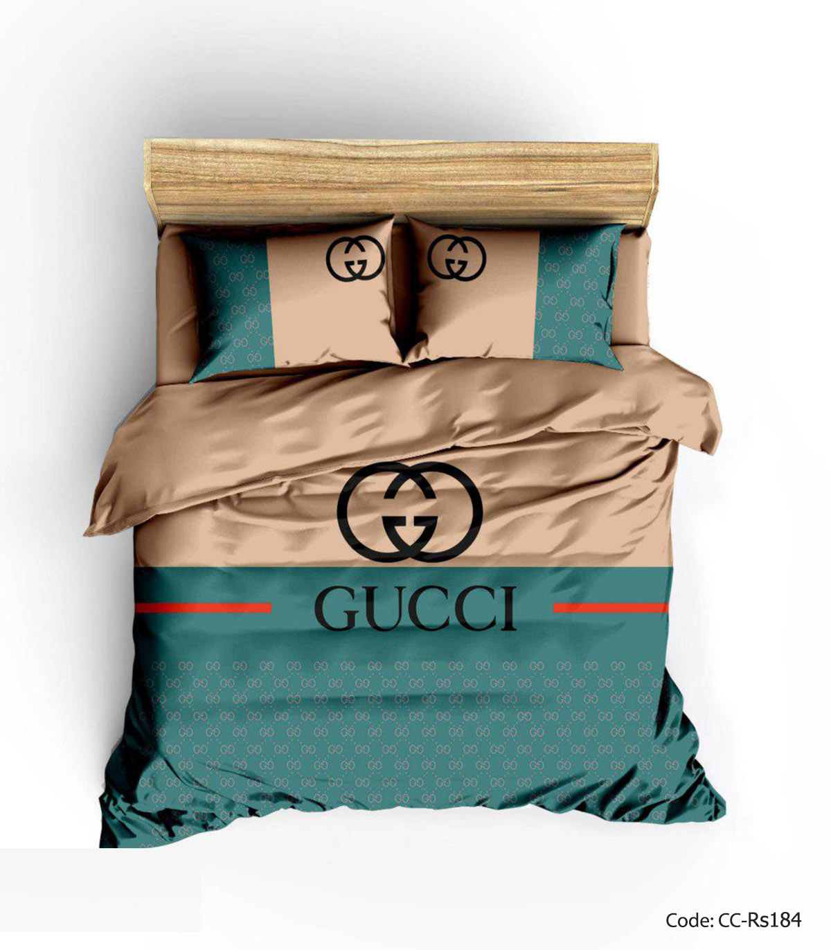 سرویس روتختی کرم رنگ مدل GUCCI 2