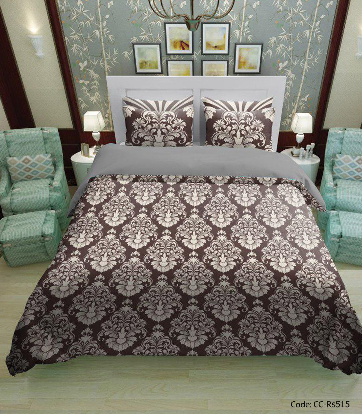 سرویس روتختی و لحاف دوختدار مدل ماندانا