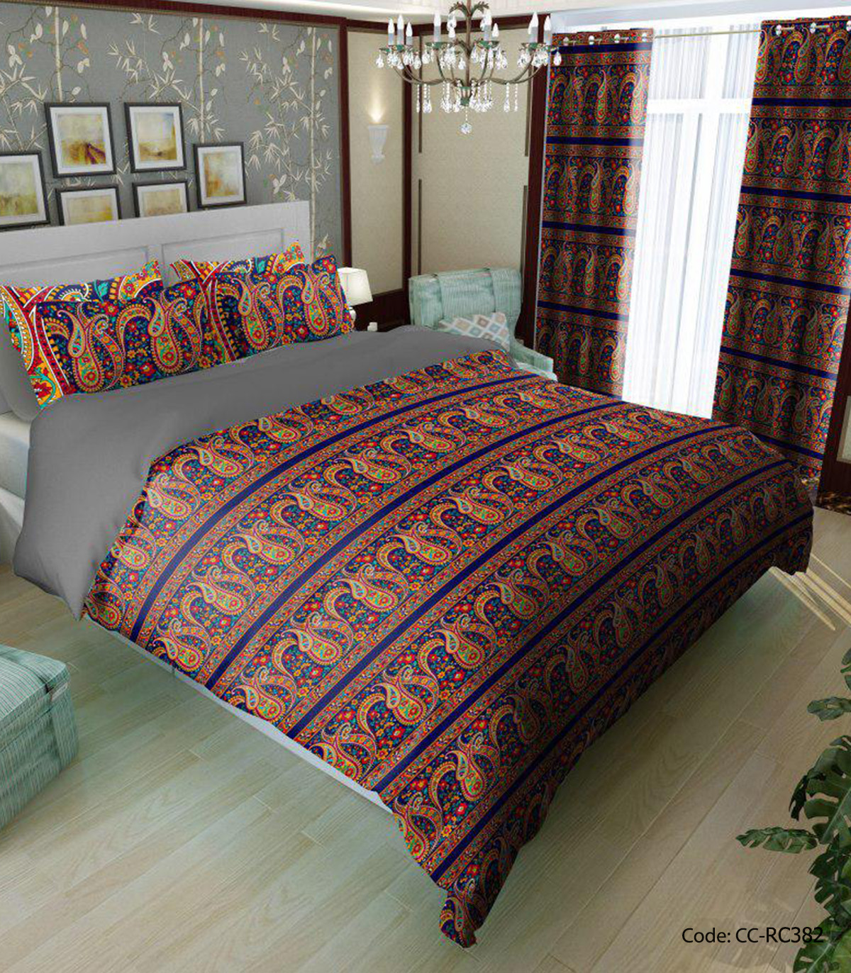 ست روتختی و لحاف مدل مژگان