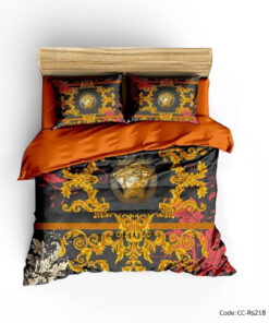 روتختی مشکی طلایی طرحدار مدل ورساچه