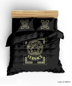 سرویس روتختی و لحاف دوختدار و ملحفه مدل BLACK VERSACE