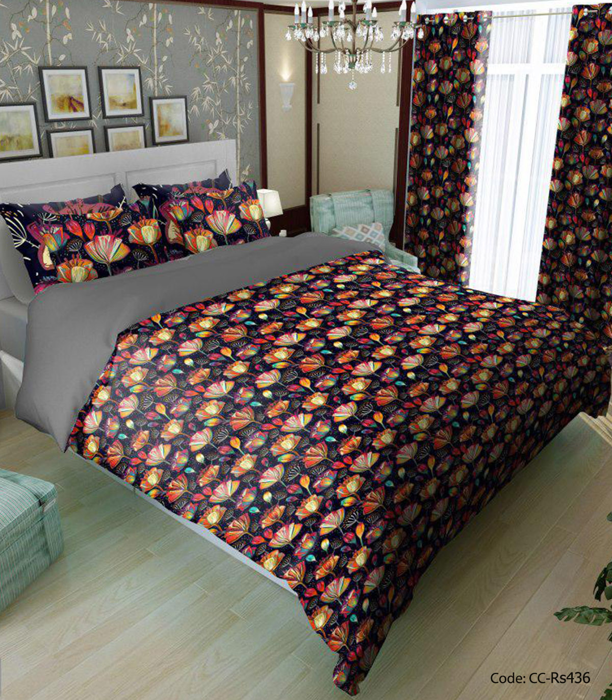 سرویس روتختی و ملحفه و لحاف دوختدار مدل آراسته