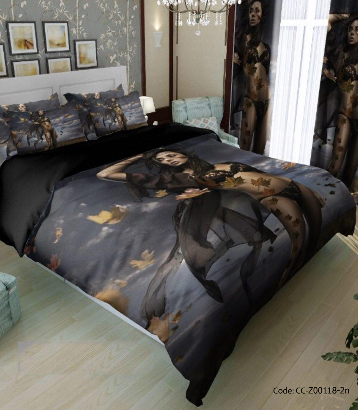 روتختی و ملحفه کشدار و لحاف دوختدار مدل آرام