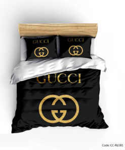 ست روتختی و ملحفه و لحاف مدل GOLDEN GUCCI