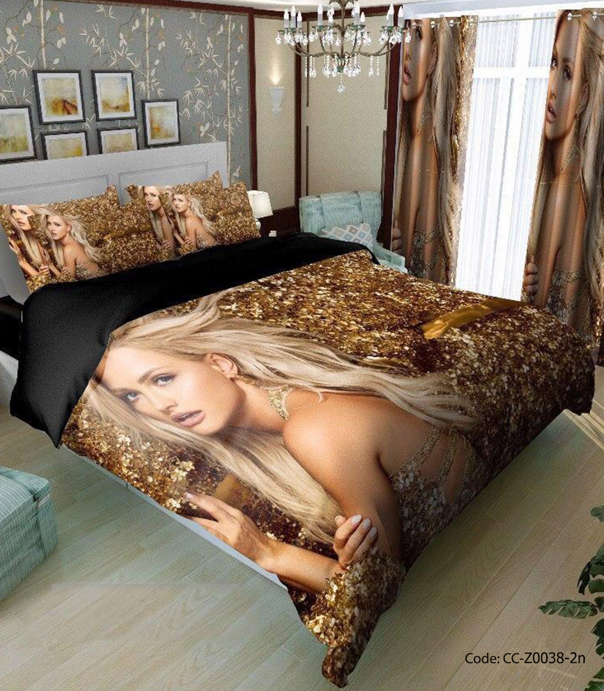 ست روتختی و ملحفه کشدار مدل تاج مهر