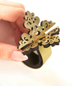 ست حلقه دستمال طرح گل کد 201 شش عددی