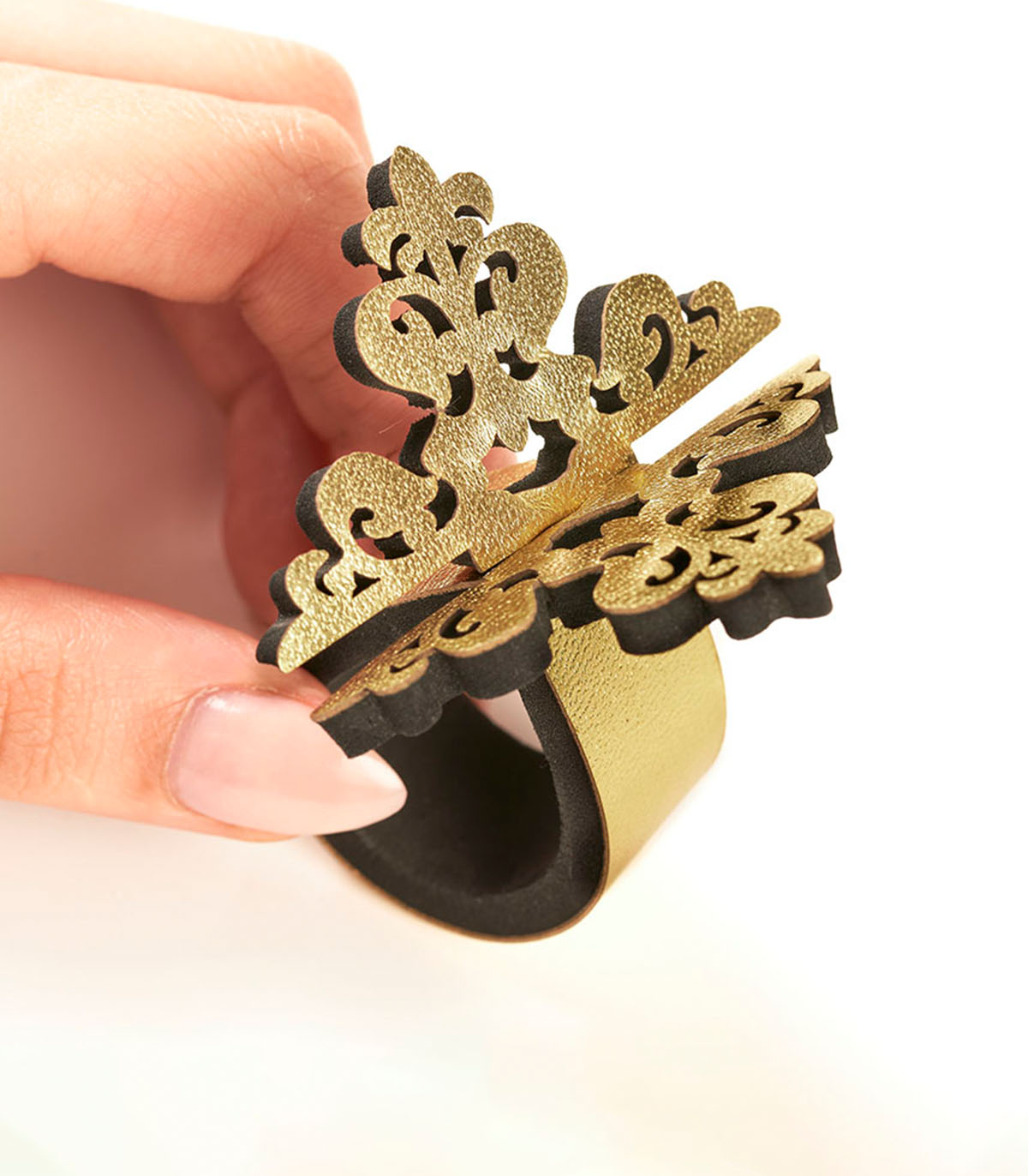 ست حلقه دستمال طرح گل کد 201 شش عددی