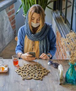 زیر بشقابی طرح ستاره رومادون دو تایی سری 106