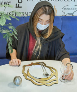 زیر بشقابی طرح گل دو تایی رومادون سری 108