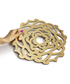 ست 2 عددی زیر بشقابی طرح گل رومادون سری 115