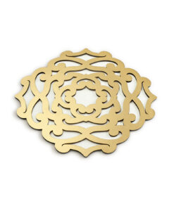 ست 2 عددی زیر بشقابی طرح گل رومادون سری 115