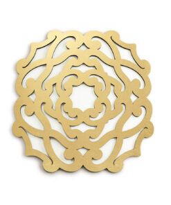 ست 2 عددی زیر بشقابی طرح گل رومادون سری 115