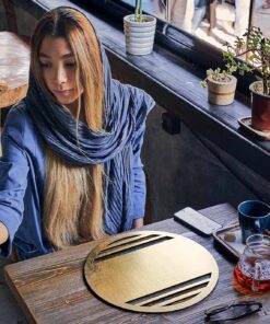 ست زیر بشقابی مدرن طرح گرد رومادون مجموعه دو عددی سری 117